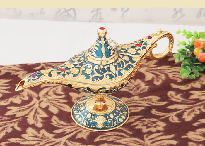 Metal Material Home Decorations Crafts Arab Cultural Commemorative Aladdin's Magic Lamp