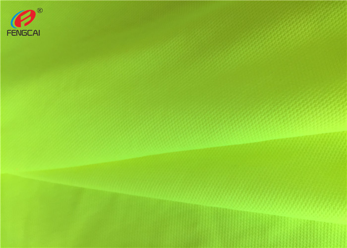 Polyester Cotton Fluorescent Material Fabric Weft Knit For Traffic Police Uniform
