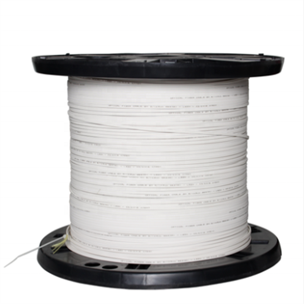 Low price 1 core flat, dual cores fiber optic cable flat fiber optic cable