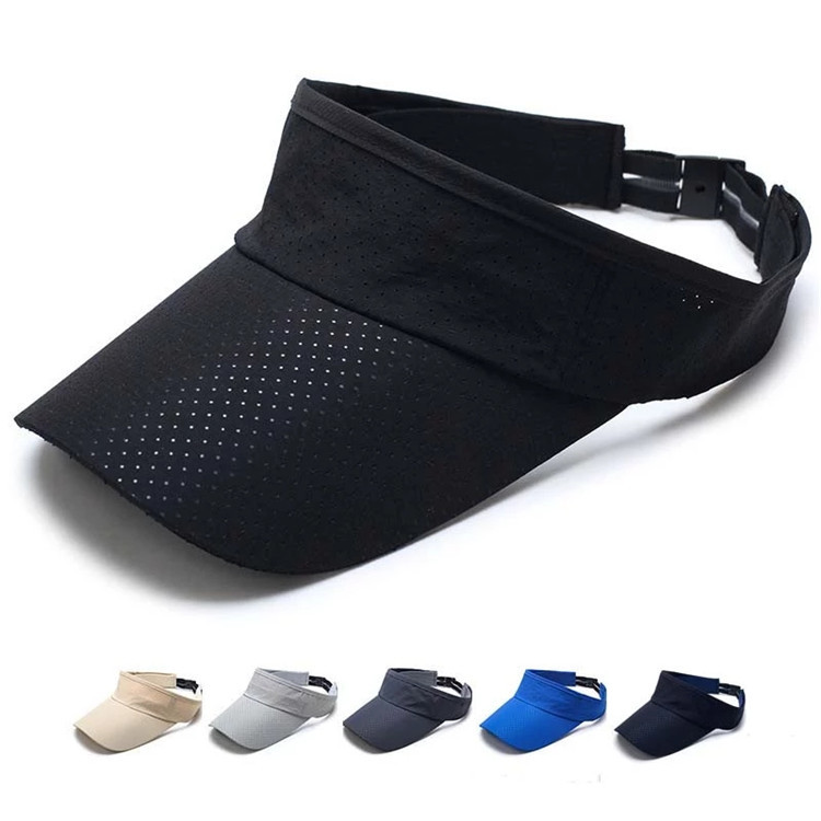 AZO Free Structured 3 Panel 100% Cotton Sun Visor Cap