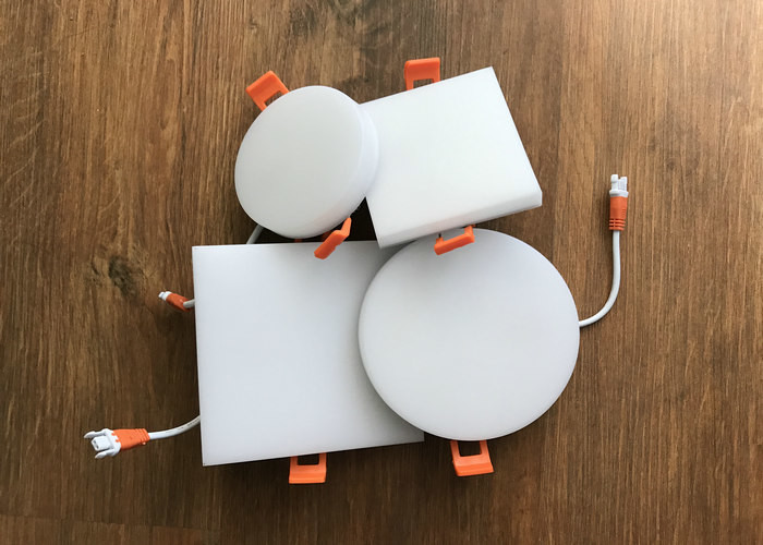 Frameless 6000K Square LED Slim Panel Light , High Lumen LED Round Ceiling Light