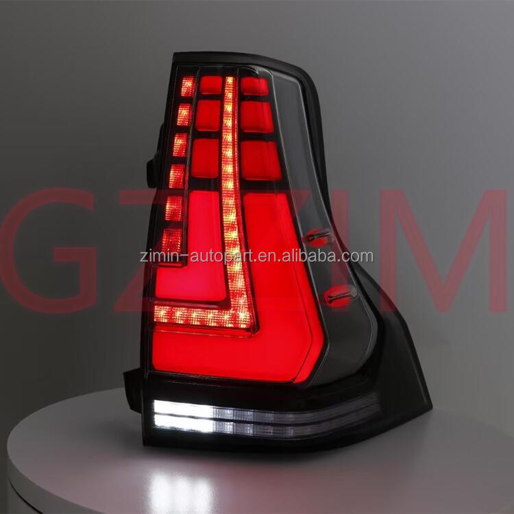 Black Red LED Tail Light ABS Plastic For Prado FJ150 2018