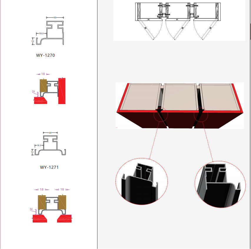 OEM Furniture Hardware Accessories Aluminium Profile For Kitchen Cabinet Doors