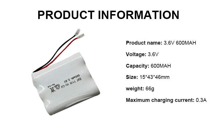 Rechargeable Nickel Cadmium Battery 800mAh 3.6v 600mah Nicd Battery