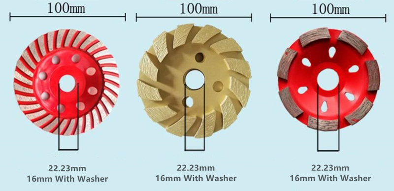 80mm Diamond Grinding Wheels Concrete Cements Stone Polishing
