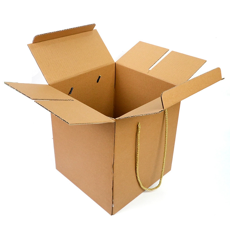 Custom Kraft Paper Packging Material Portable Gift Box With Folding And String