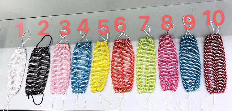 Reusasble Private Daily Party Show Shiny Face Mask Magic Bling Crystal face Mask