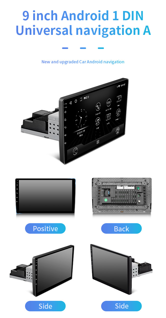 1 DIN Car Android GPS Navigation 8 Core 9 Inch Universal Bluetooth Phone DVD/CD