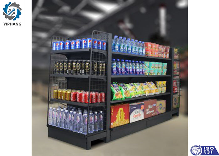 SUS304 Metal Retail Shelving Units Gondola Shelving System For Grocery Store
