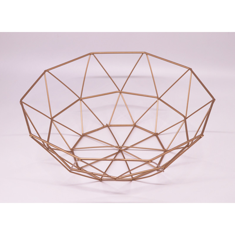 Modern Home 10cm Height Metal Wire Fruit Basket