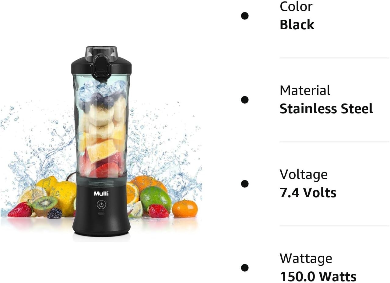 Mini Blender for Smoothie and Shakes Braising Cups for Baby Food Travel Gym and More