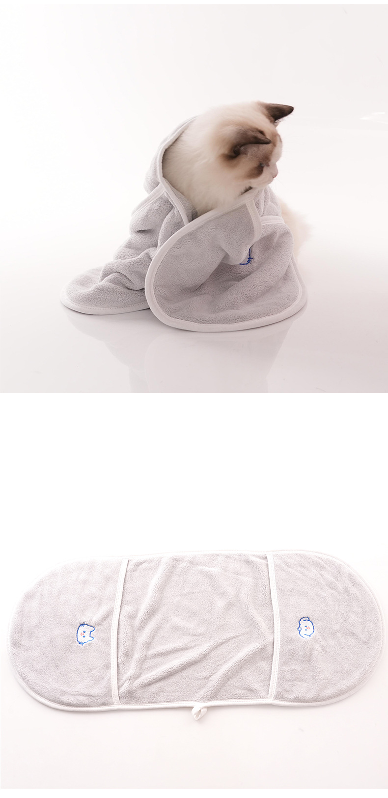 Thickened Absorbent Pet Towels in Solid Color for Home Hotel and Sport in Large Size