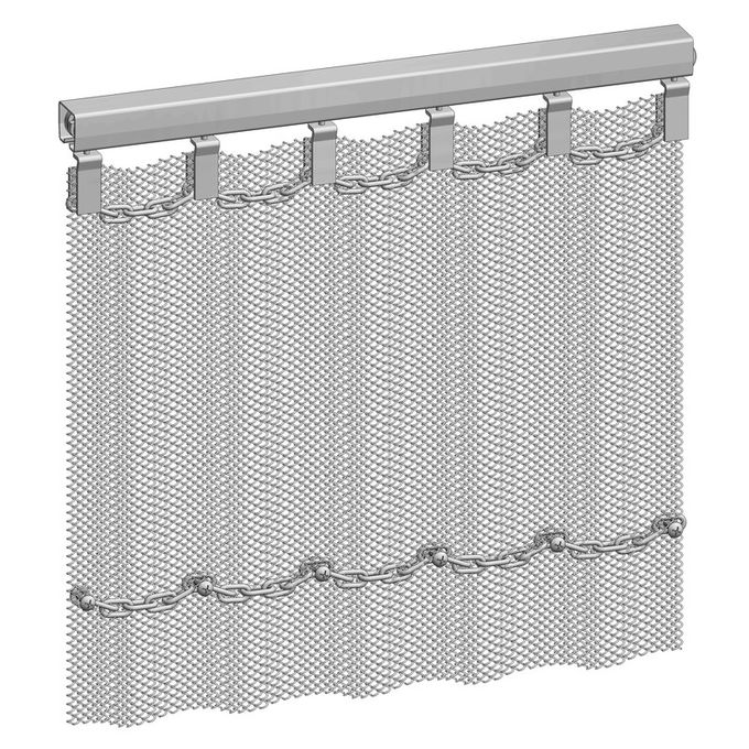 Aluminum Coiled Wire Fabric For Exterior Patio Divider With Custom Configurator Service