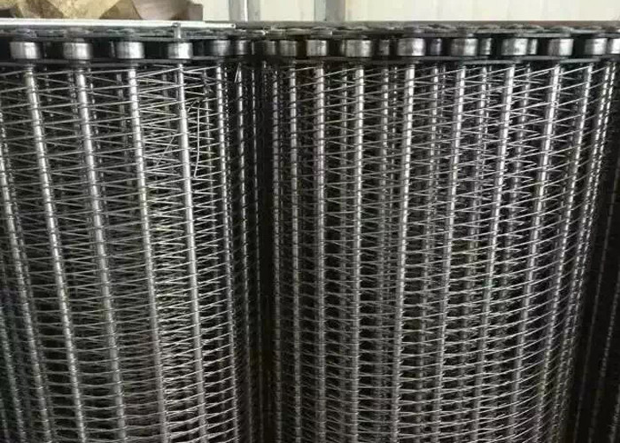 Woven Customized Ss Chain Mesh Conveyor Belt Service Life More Than Five Years