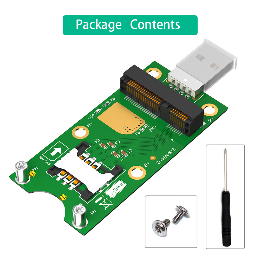 Laptop 8pin Mini PCI-E To USB Adapter Card For WWAN LTE Module