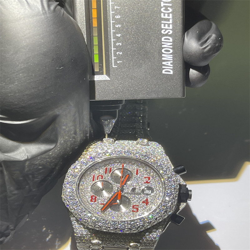 Hip Hop Moissanite Iced Out Watch Datejust Automatic Mechanical Watches For Women