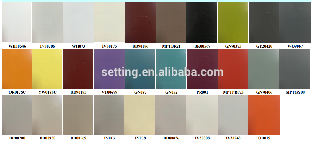 classic color high gloss PET mdf for kitchen cabinet panel