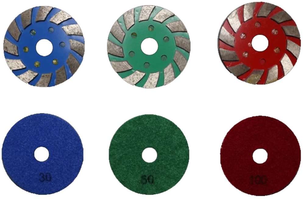 Single / Three Phase Rotary Stone Floor Grinder 176rpm With 500mm Working Width