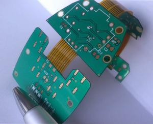Customized Rigid Flex Circuit Board / Six Layer FR4+Polyimide HASL Surface Finishing