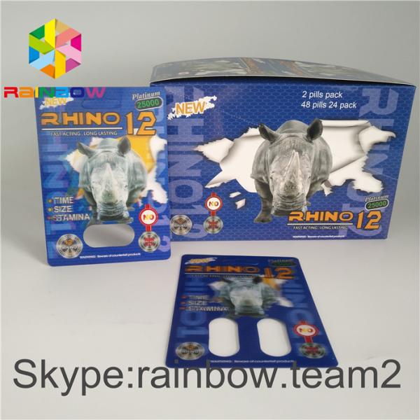Male Sexual Enhancement Blister Pack Packaging 350g 400g Paper Display Boxes For