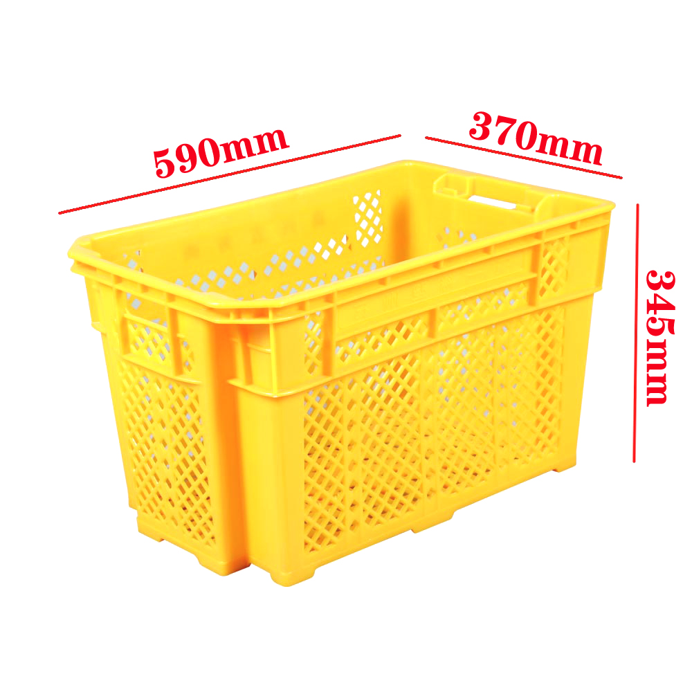 Fruit And Vegetable Folding Plastic Crates Heavy Duty Stackable Vented