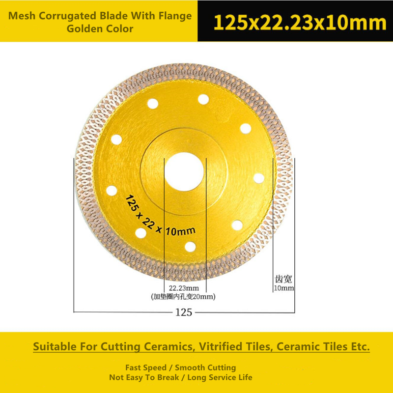 115mm Diamond Cut Circular Saw Blade Mesh Corrugated