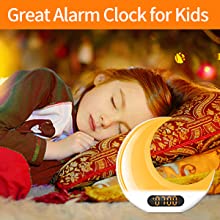 Sleep Aid Colourful 24H Time Display Wake Up Alarm Clock Light