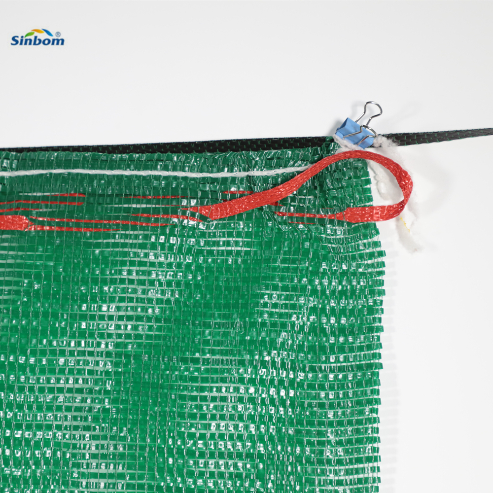 Yellow Leno Mesh Bag for PP Knitted Packaging Onions Fruits Vegetables and Firewood