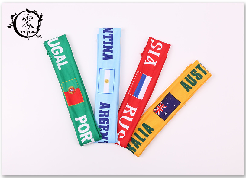 Unisex World Cup Argentina Flag Logo Headband Wrist Band Hair Band with Custom Logo