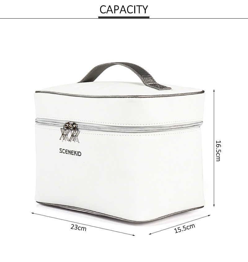 Large Makeup Train Tyvek Cosmetic Case with Brush Organizer Bags