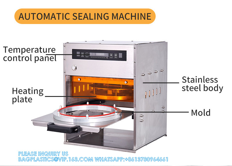 Manual Electrical Round and square Meal Food Box Food Snack Container Sealing Machine Aluminum Foil Sealer