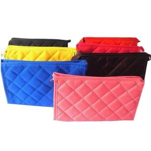 China Personalized Small Polyester Zippered Cosmetic Bag , Red / Blue / Yellow / Black on sale