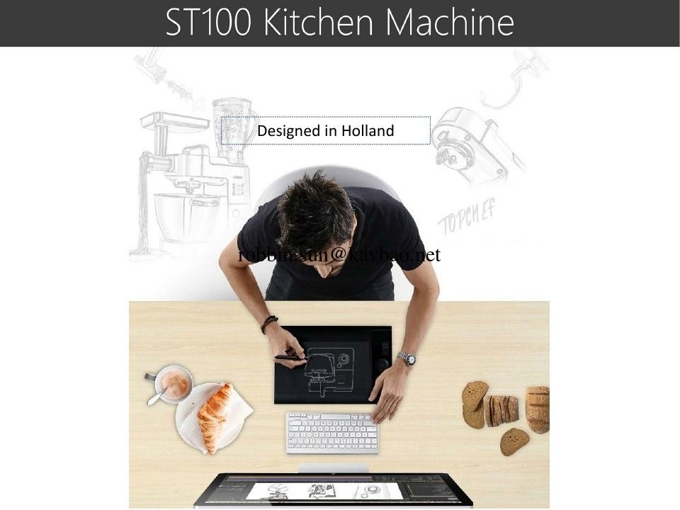ST100 1500w Diecast Aluminium Professional Planetary Sand Mixer Kitchen Machine
