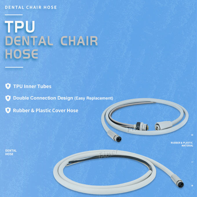 4 Hole Handpiece Tube Dental Silicone Hose Tubing For High Speed Handpiece