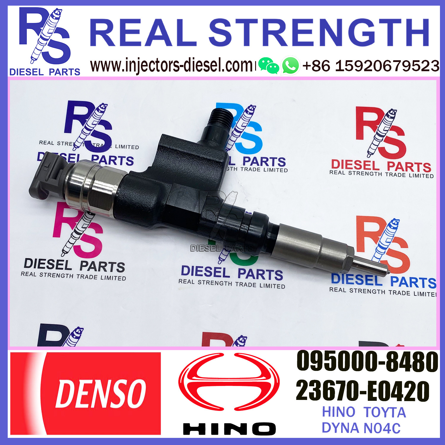 Diesel Fuel Injector 095000-8480 23670-E0420 For HINO N04C 23670-78070 23670-79086