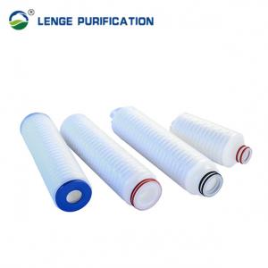 Buy cheap 0.1μM Pore 10 Inch PP Pleated Filter Cartridge For Pre - Filtration product