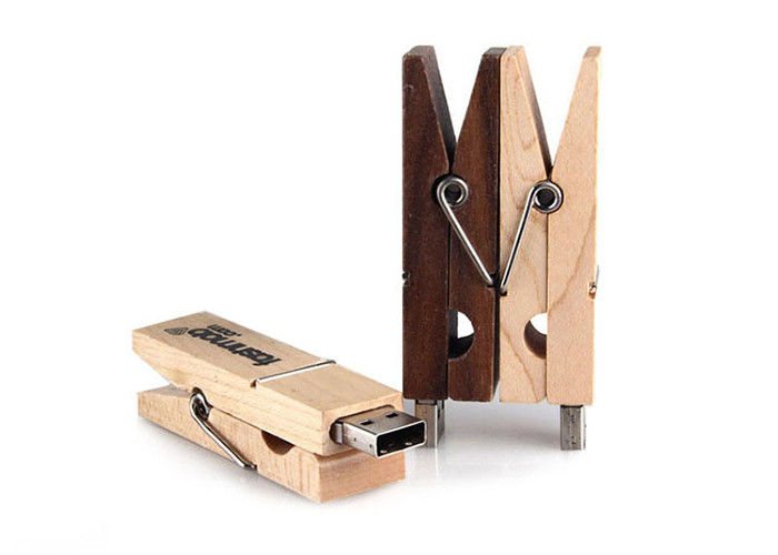 High Speed Storage Wooden Thumb Drive With Full Color Printing Logo