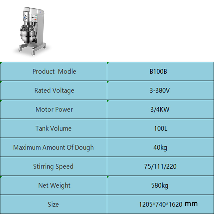 Advanced 100L Spiral Dough Mixer Machine for Bakery Electric Cake Bread Food Mixers