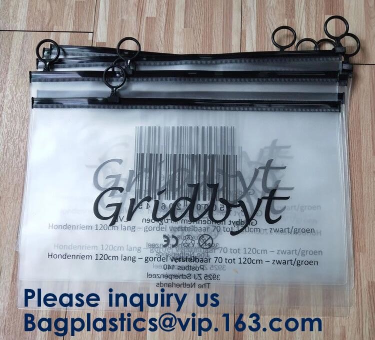 k Plastic Bags Packaging Custom Clear Poly Pvc Slider Zipper Bag, Standup Cosmetics Packaging PVC Slider Bag