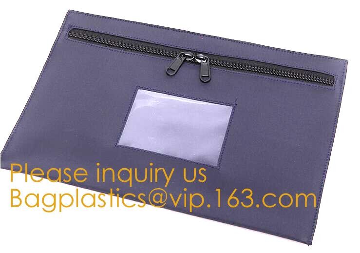 Zippered Money Pouch Bank Bag Security Deposit Bags Assorted Color Tool Bag Bank Bags Sealing Cargo Lock Mail Bag Securi