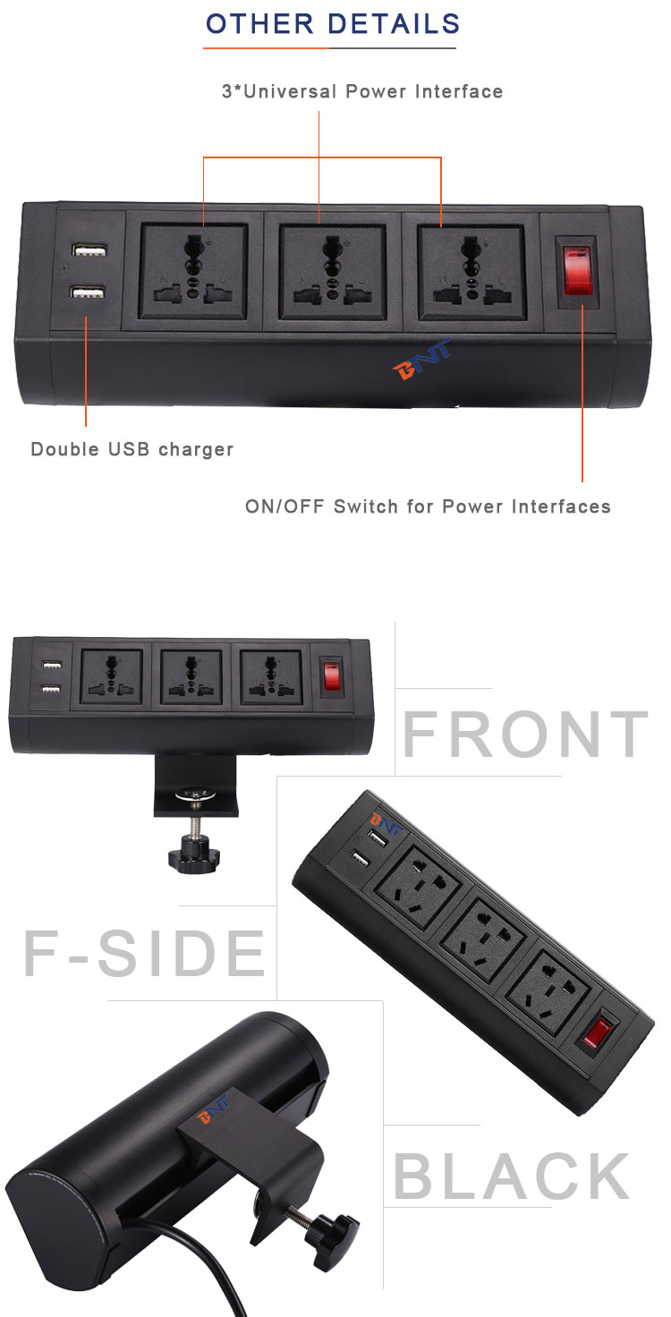 Aluminum alloy fixed on table clamp socket for office table