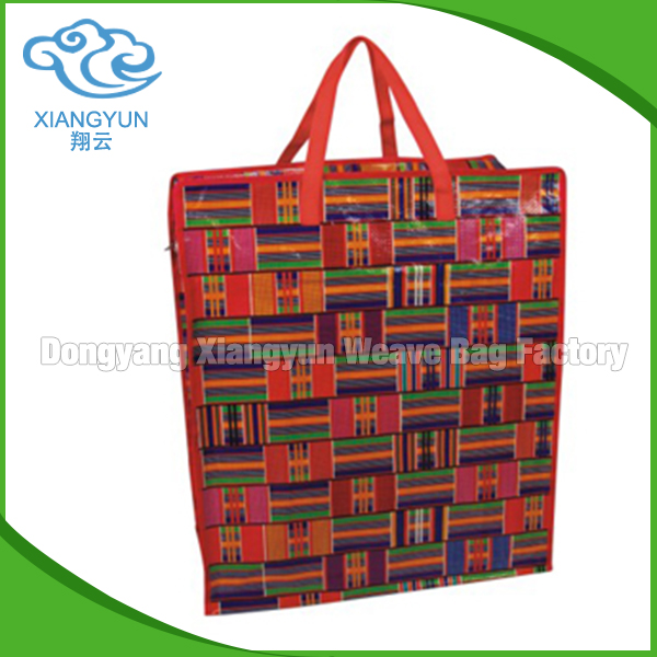 factory directly sell shiny pp woven zip shopping bags