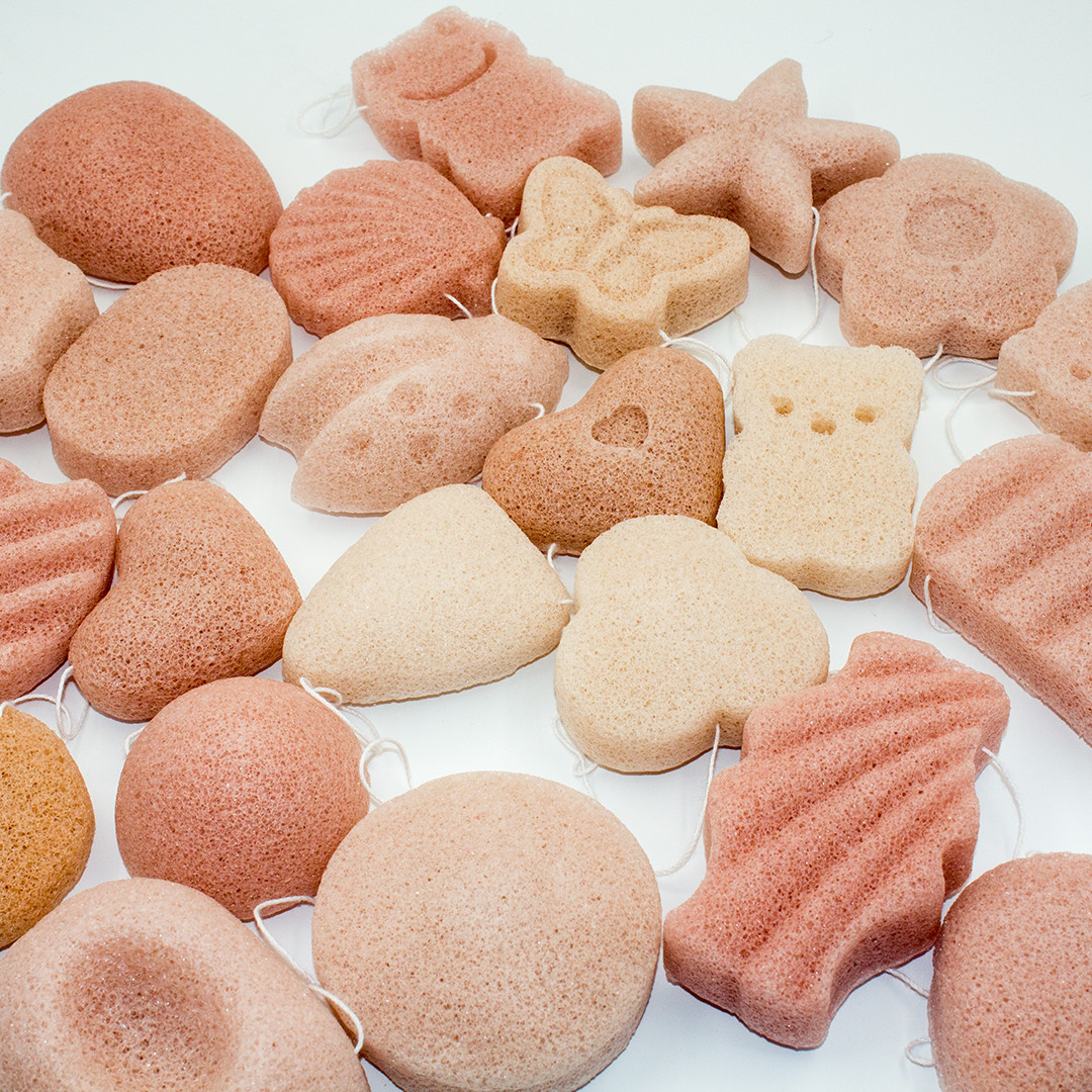 Vegetable Fiber Charcoal And Konjac Cleansing Puff Baby Skin Exfoliating Bath Sponge