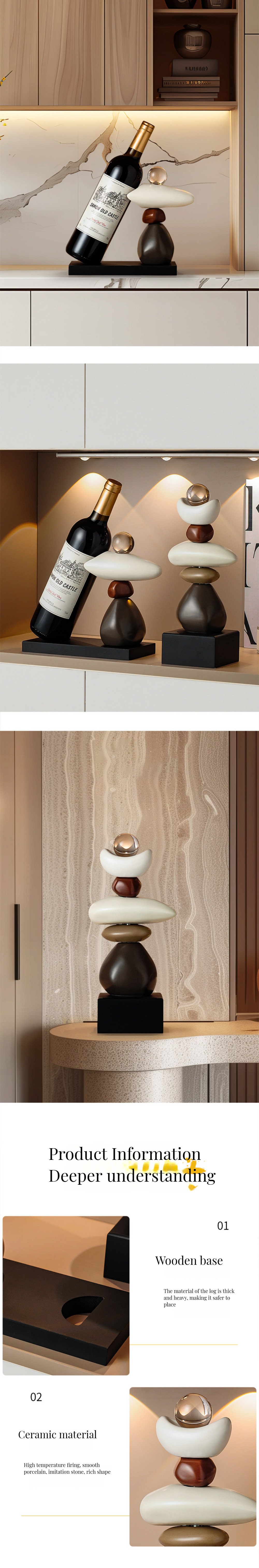 Customized Size Bamboo Resin Ornament A Must-Have for Your Living Room or Wine Bar