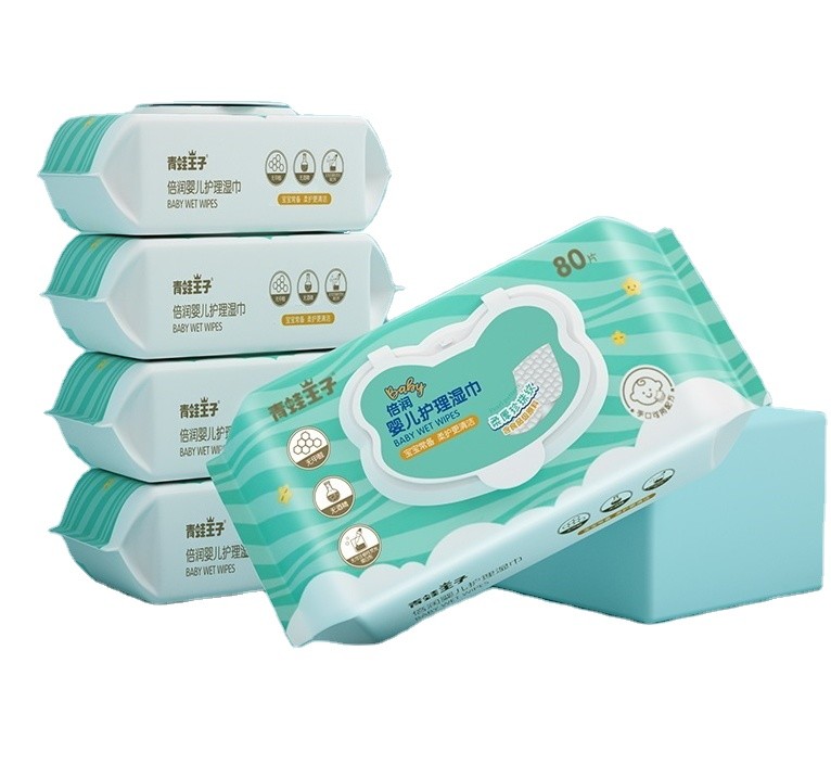 Natural Moisturizing Aloe Vera No Additives Baby Alcohol Free Wet Wipes 60pcs
