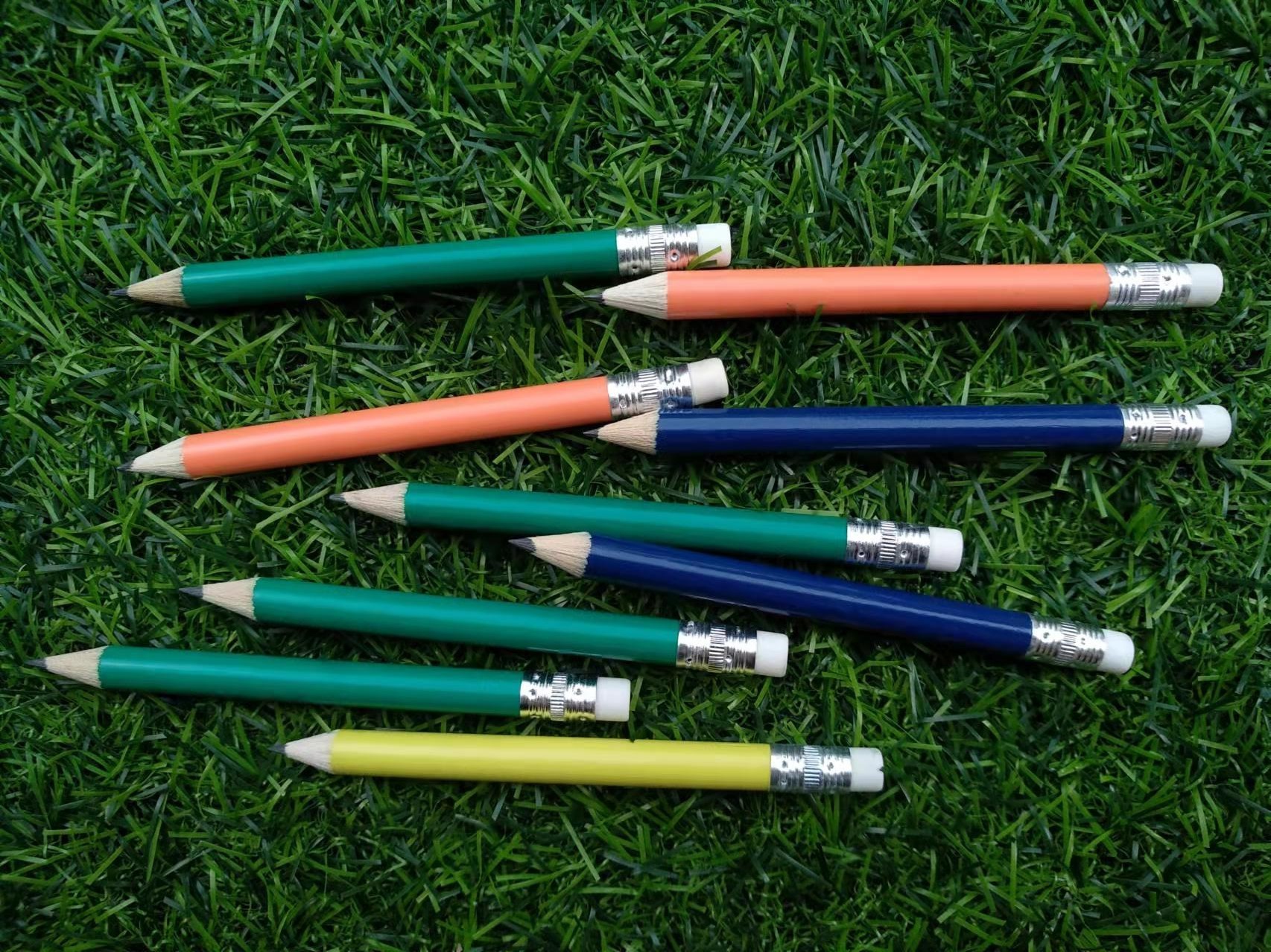 round golf pencil , wood golf pencil , golf pencil , wooden golf pen , wooden golf pencil