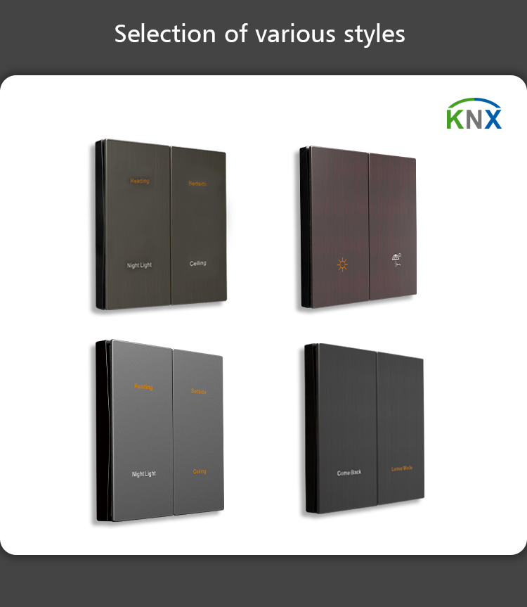 Controlling Lamp KNX Wall Switch , 4 Gang Double Gang Light Switch