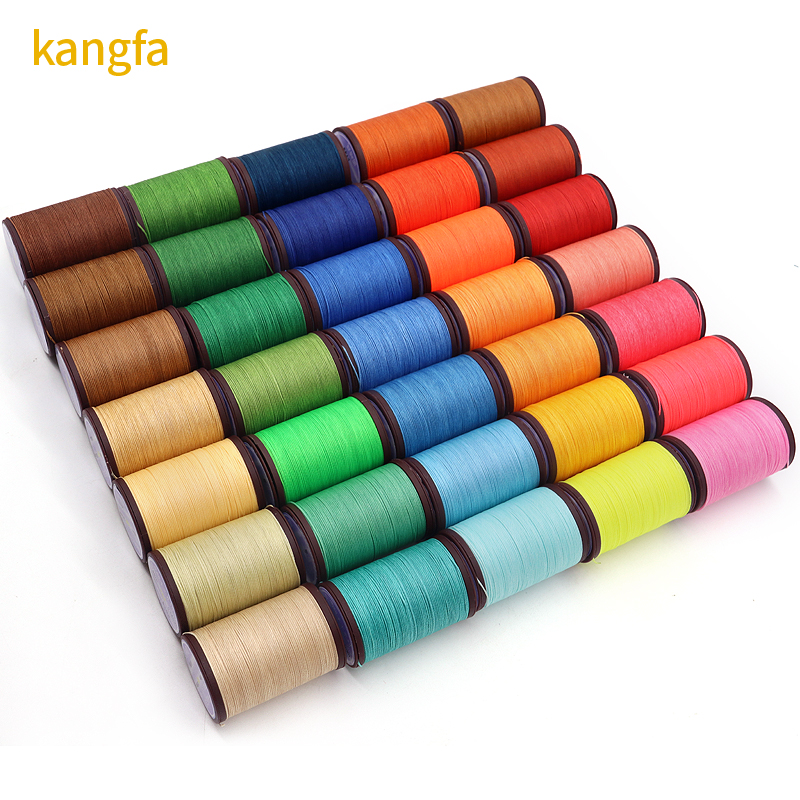 0.8mm Round Waxed Thread Cord Red for Hand Stitching Leather and Handmade Accessories