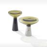 Buy cheap Cafeteria Glass Top Bell Coffee Table Light Luxury Glass Corner Table 510mm from wholesalers