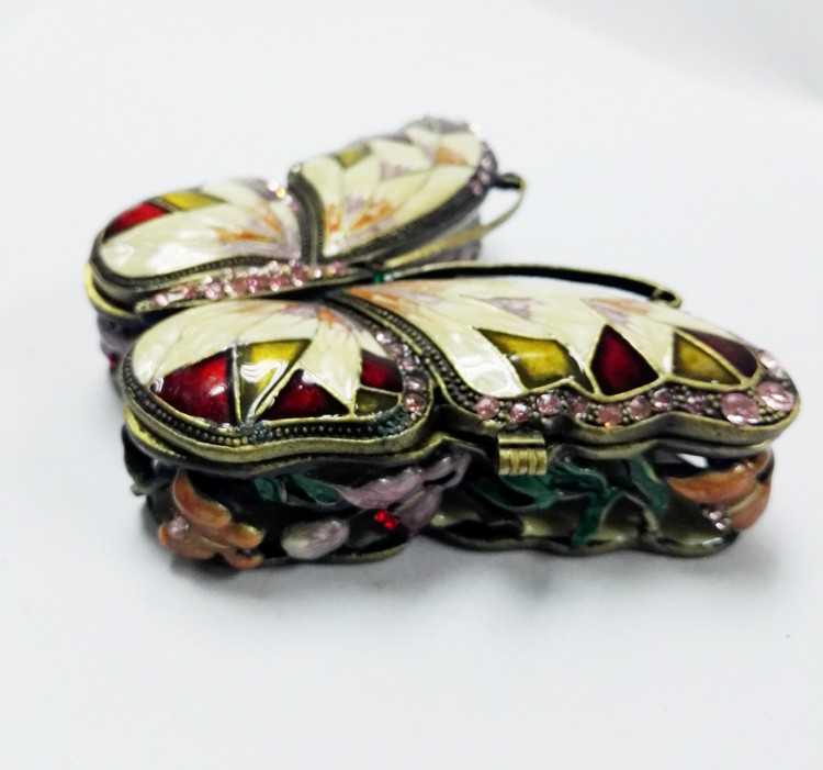 Jewelry Box Metal Butterfly Design Luxury Metal Butterfly Jewelry Box